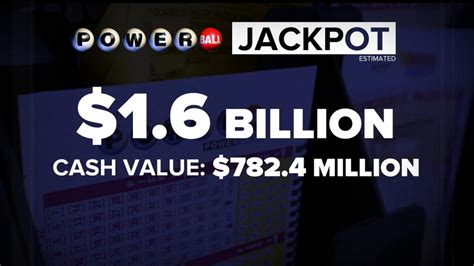 Powerball jackpot hits a record $1.6 billion .